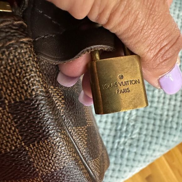 Louis Vuitton Brown Checkered Satchel Speedy 35 - Picture 10 of 10